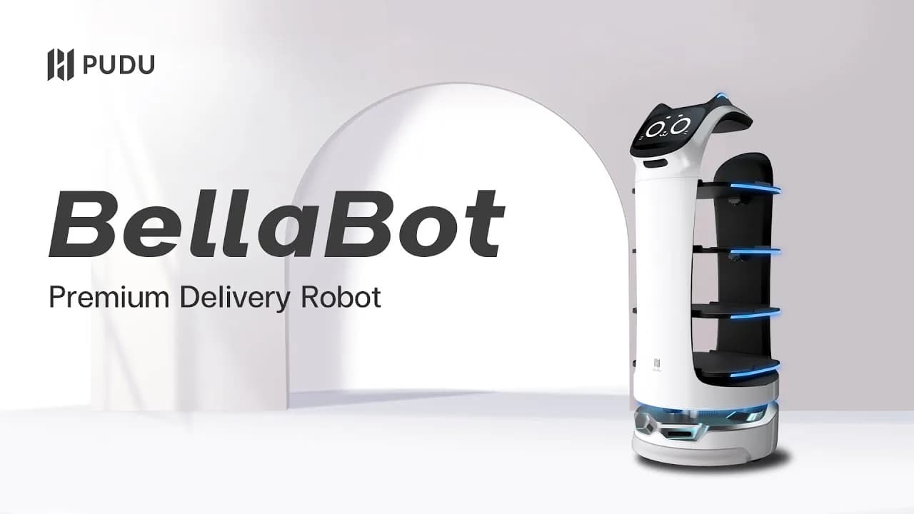 Pudu BellaBot tanıtım videosu kapak görseli