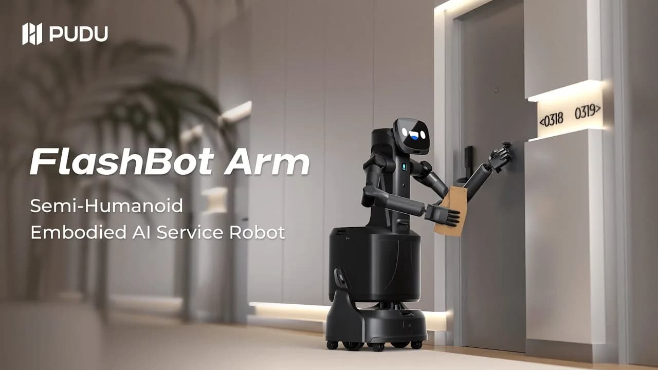 Pudu FlashBot Arm tanıtım videosu kapak görseli